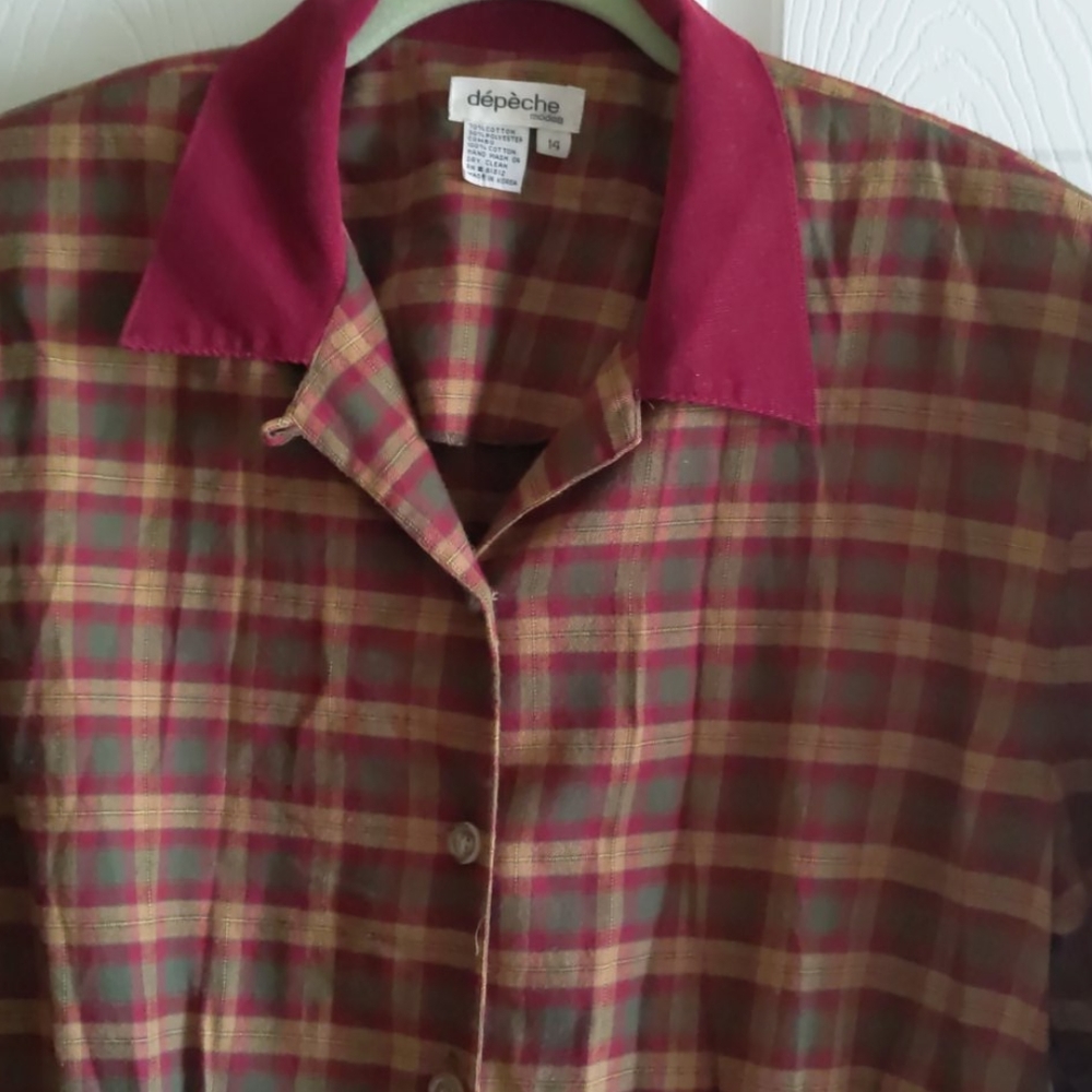 Long Plaid Dress/ Flannel - Picture 2 of 8